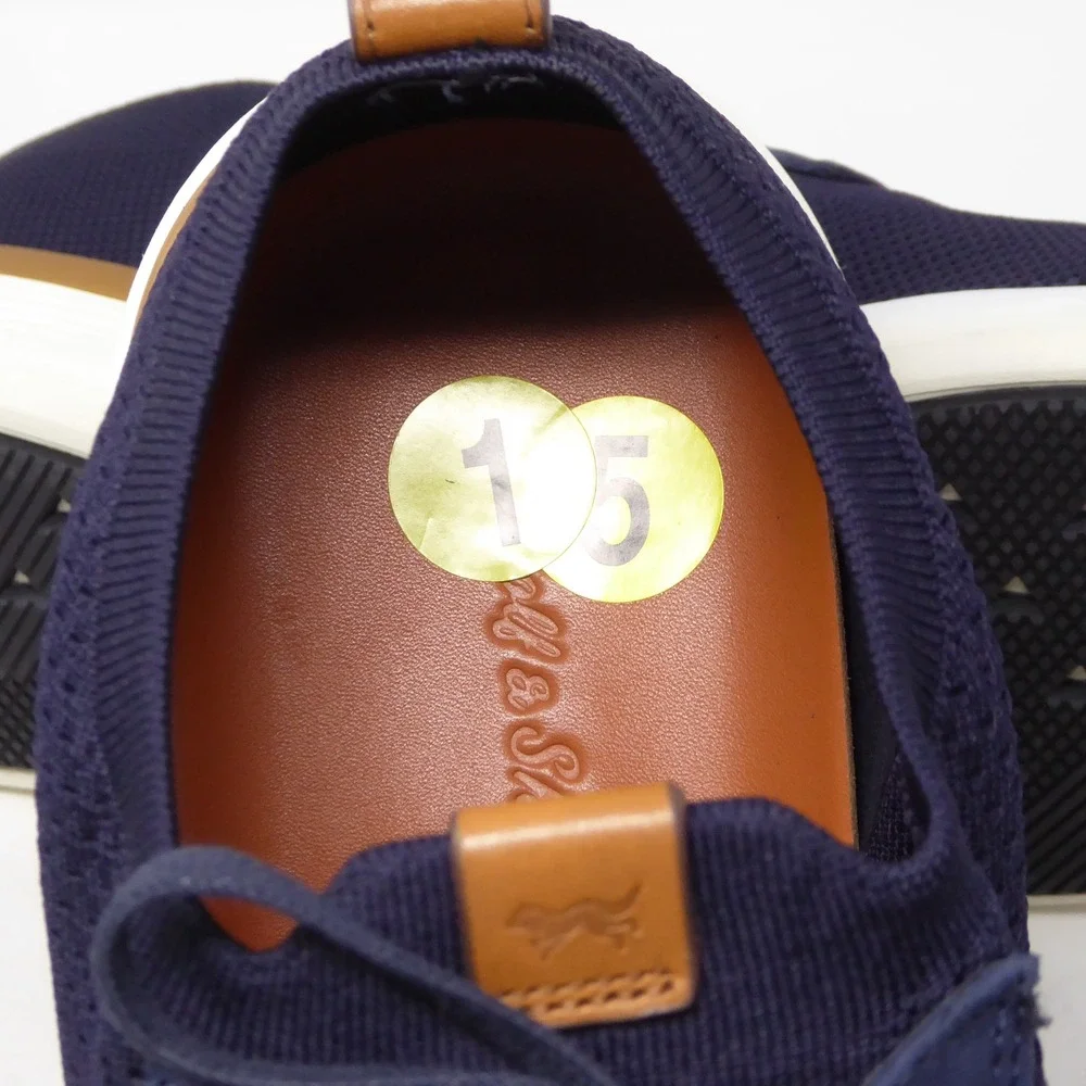 Wolf & Shepherd Mens SwiftKnit Derby Shoes Navy Blue Knit Sneakers 15